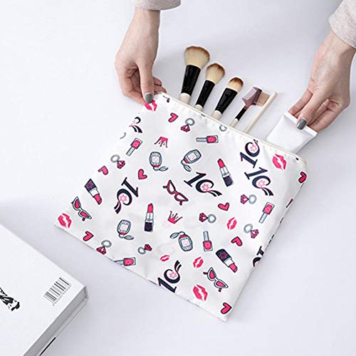 Jadpes Bolsa de Almacenamiento, Bolsa dispensadora de Ropa, 6 Piezas portátil Impermeable, Ropa de Viaje, Zapatos, Bolsa de Almacenamiento, Organizador para Viajes Escolares al Aire Libre(Cabeza blan