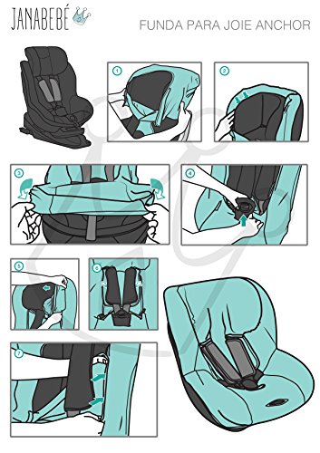 JANABEBE Funda Para Joie I-Anchor Advance Y Gravity WHITE STAR