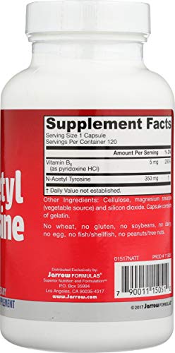 Jarrow Formulas N-Acetyl Tyrosine, 350mg - 120 caps 120 Unidades 100 g