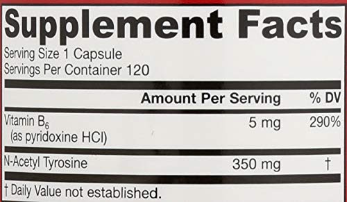 Jarrow Formulas N-Acetyl Tyrosine, 350mg - 120 caps 120 Unidades 100 g