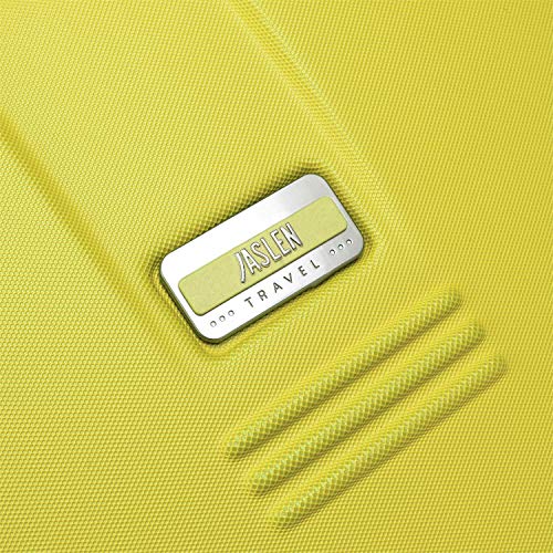 JASLEN - Juego de Maletas de Viaje Rígidas 4 Ruedas Trolley 55/66 cm ABS. Duraderas Resistentes y Ligeras. Candado TSA. Pequeña Cabina y Mediana. Marca Calidad y Diseño. 56515, Color Amarillo-Plata