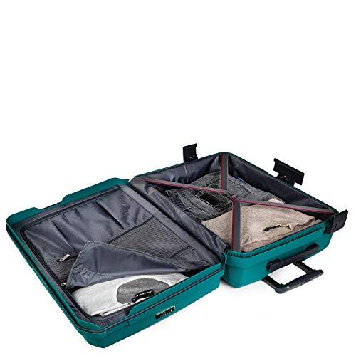 JASLEN - Maleta de Viaje Rígida 4 Ruedas Trolley 73 cm Grande de Polipropileno. Resistente y Ligera. Mango Asas y Candado TSA. Cierre Hermético Anti Robo. Profesional. 161170, Color Turquesa