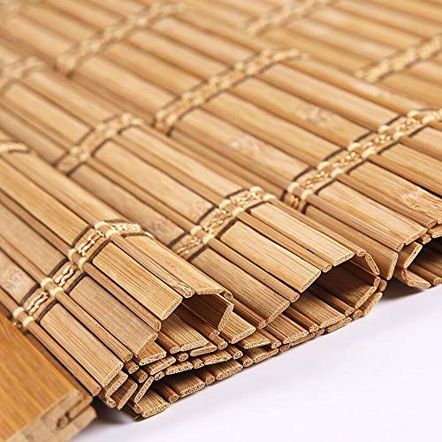 Jcnfa-Persianas Cortinas De La Ventana del Rodillo del Apagón, Persianas Enrollables De Bambú con Ganchos, Sombrillas For Sol En El Patio Exterior, Mirador, 85cm / 105cm / 125cm / 145cm De Ancho