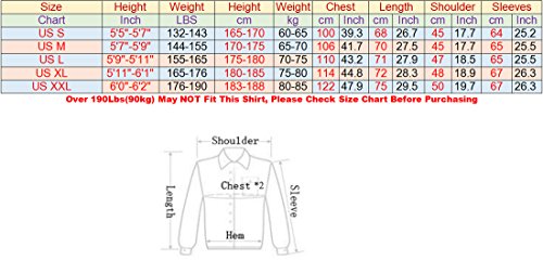 jeansian De Manga Larga De Los Hombres De Moda Slim Fit Camisas Men Fashion Shirts Z018 Black XXL