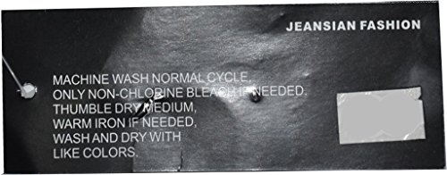 jeansian De Manga Larga De Los Hombres De Moda Slim Fit Camisas Men Fashion Shirts Z018 Black XXL