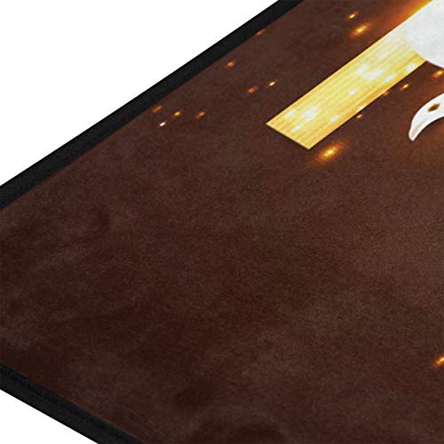 Jereee Happy Pentecostés Sunday Dove Alfombrilla de cocina antideslizante rectangular de poliéster, alfombra de suelo para decoración del hogar, 99 x 20 pulgadas