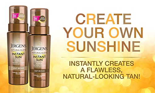 Jergens Natural Glow Instant Sun Sunless Tanning Mousse, Light, 6 Fluid Ounce by Jergens