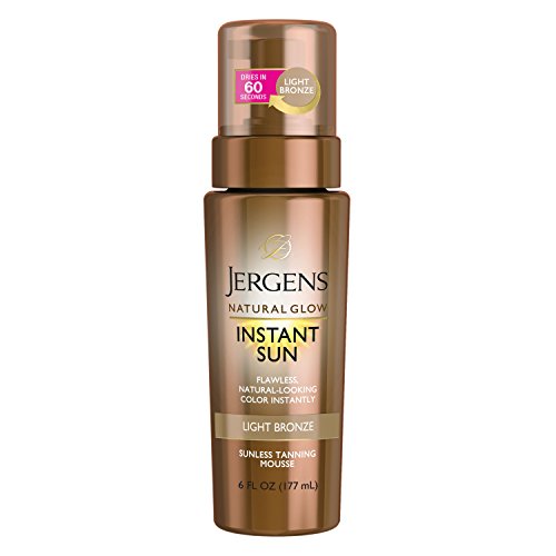 Jergens Natural Glow Instant Sun Sunless Tanning Mousse, Light, 6 Fluid Ounce by Jergens