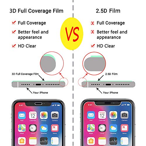 JESOHO Protector Pantalla iPhone 11 Pro/XS/X (2 Pack), Anti Luz Azul Cristal Templado iPhone 11 Pro/XS/X, Cobertura Completa, Toque 3D, Dureza 9H, Borde 3D,Anti-Rayado, Anti-Huella Digital