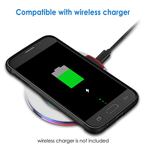 JETech Funda para Samsung Galaxy S6, Carcasa con Absorción de Impacto, Diseño de Fibra de Carbon, Negro