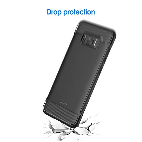 JETech Funda para Samsung Galaxy S8, Carcasa con Absorción de Impacto, Diseño de Fibra de Carbon, Negro