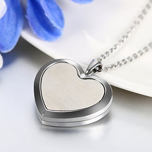 JewelryWe Día de la Madre Collar con Colgante de Aromaterapia Difusor de Aceites Esenciales, Corazón Colgante Medallón de Nubes Collar de Perfume Regalo Original para Su Amor