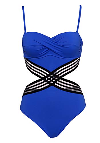 JFAN Top Bikini Push Up Trajes de Baño para Mujer 1 Pieza Talle Alto Bikini Sets Traje de Baño Sexy Cuello V de Mar Fiesta de Verano Una Pieza sin Espalda