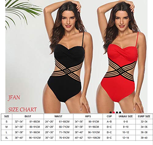 JFAN Top Bikini Push Up Trajes de Baño para Mujer 1 Pieza Talle Alto Bikini Sets Traje de Baño Sexy Cuello V de Mar Fiesta de Verano Una Pieza sin Espalda