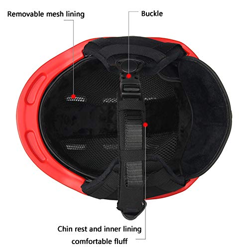 JFF Casco De Esquí para Ciclismo, Invierno, Nieve, Snowboard, Casco De Esquí, Compatible con Gafas De Esquí para Esquiar, Unisex, Ciclismo, Escalada,Negro