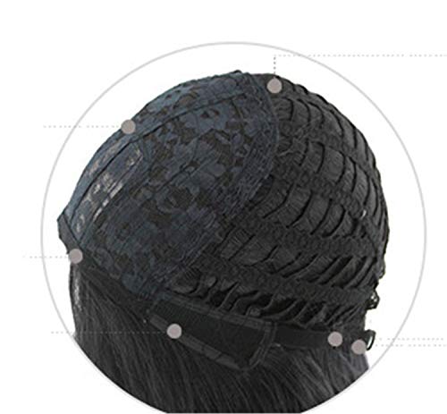 JIER Pelucas de Cabello lacio Corto y Esponjoso Pelucas sintéticas de gradiente Corto Pelos completos Peinados Personalizados Peluca de Fiesta de Cosplay (púrpura)