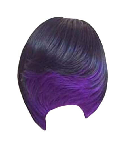 JIER Pelucas de Cabello lacio Corto y Esponjoso Pelucas sintéticas de gradiente Corto Pelos completos Peinados Personalizados Peluca de Fiesta de Cosplay (púrpura)