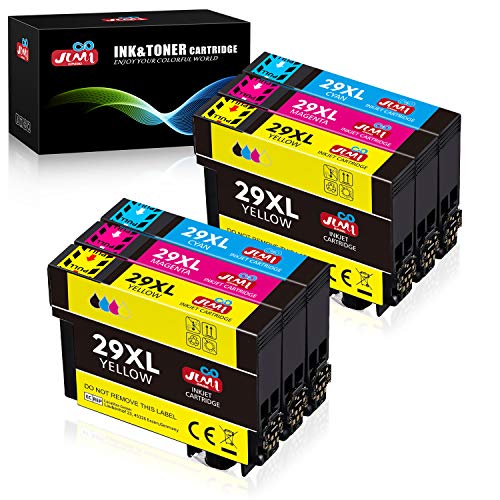 JIMIGO 29XL Alta Capacidad Cartuchos de Tinta para Epson 29,Compatible con Epson Expression Home XP235 XP245 XP247 XP255 XP257 XP432 XP435 XP442 XP445 XP452 XP455 XP332 XP335 XP342 XP345 XP355 XP352