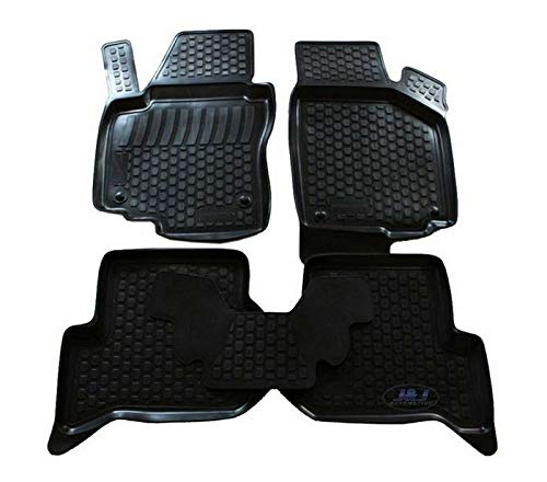 J&J Automotive | Alfombra de suelo de goma 3D exclusiva compatible con Seat Altea XL 2006-prés