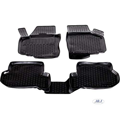 J&J Automotive | Alfombra de suelo de goma 3D exclusiva compatible con Seat Altea XL 2006-prés