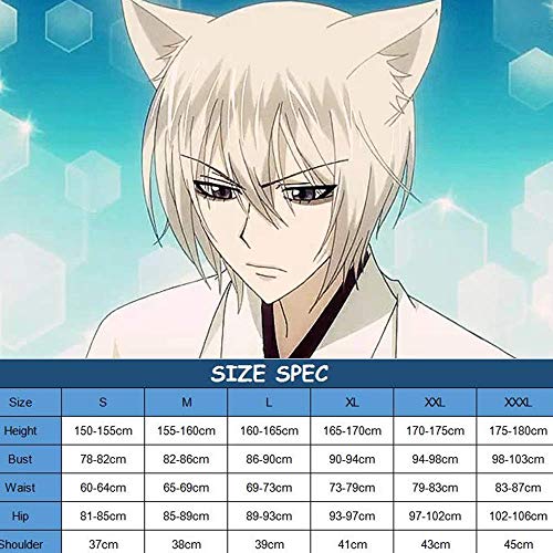 JLCYYSS 4PCS Novedad Cosplay para Disfraces de Fiesta Kamisama Love, Kamisama Kiss Tomoe Vestido de Kimono japonés para Mujeres Hombres Conjunto Completo para Anime Exposición
