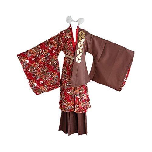 JLCYYSS 7PCS Novedad Cosplay para Disfraces de Fiesta Kamisama Love, Kamisama Kiss Tomoe Vestido de Kimono japonés para Mujer Regalo