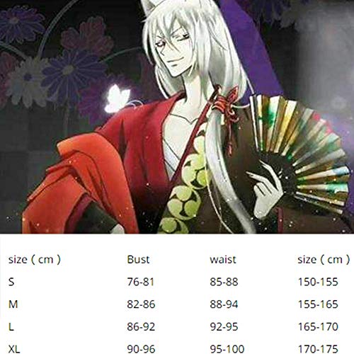 JLCYYSS 7PCS Novedad Cosplay para Disfraces de Fiesta Kamisama Love, Kamisama Kiss Tomoe Vestido de Kimono japonés para Mujer Regalo