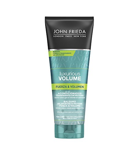 John Frieda Acondicionador Fuerza y Volumen 250ml | Pelo Fino | Acondicionador Solido | Voluminizador