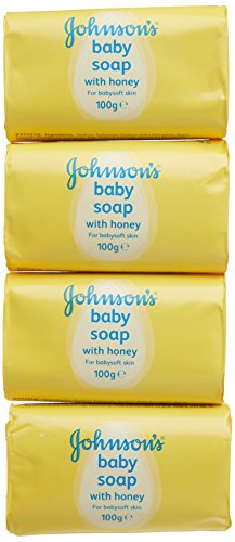 Johnson's Baby Jabón con Miel, 4 x 100g