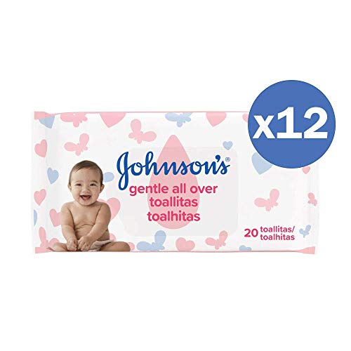 Johnson's Baby Toallitas Bebé - 6 Paquetes de 20 Toallitas - Total: 120 toallitas