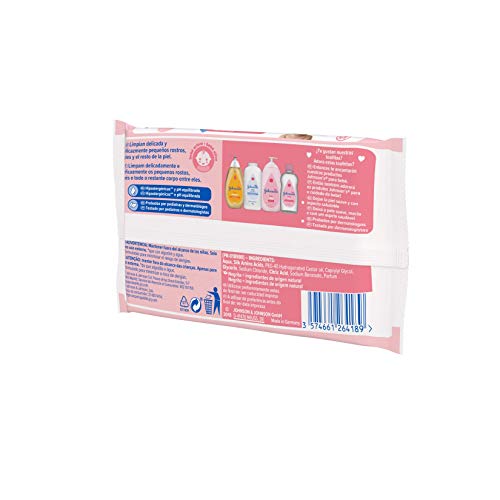 Johnson's Baby Toallitas Bebé - 6 Paquetes de 20 Toallitas - Total: 120 toallitas