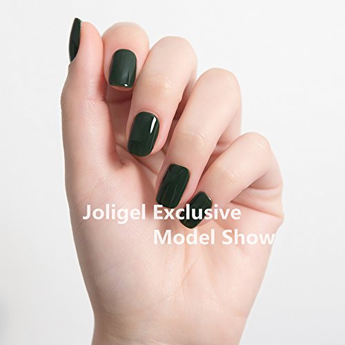Joligel Esmaltes Gel Semipermanente UV LED de Uñas 10ml, Esmeralda Clásico Elegante de Invierno, Pintauñas en Gel para Manicura Pedicura Diseño de Uñas, Resina Sin Olor, Soak Off, Verde Oscuro