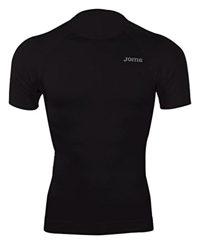 Joma Brama Classic - Camiseta térmica de manga corta para hombre, color negro, talla S-M