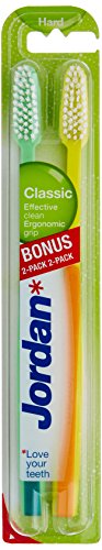 Jordan - Cepillos de dientes clasico duro, 2 unidades