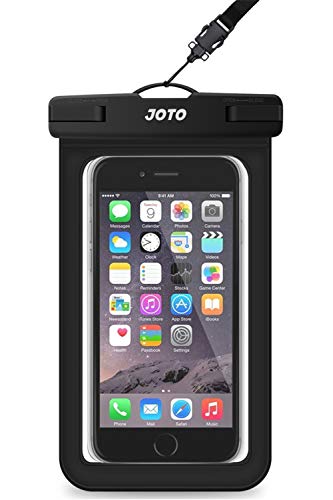 JOTO - Funda Impermeable Universal para iPhone 11 Pro MAX XS MAX XR X 8 7 6S Plus SE, Galaxy S20 Ultra S20+ S10 Plus S10e S9 Plus S8/Note 10+ 9, Pixel 4 XL hasta 6,8 Pulgadas - Negro