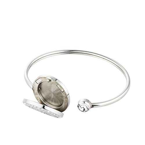 joymiao Pulsera de difusor de Aceite Esencial - Acero Inoxidable aromaterapia medallón Pulseras - niñas Mujeres Conjunto de Regalo de joyería y 8 Almohadillas