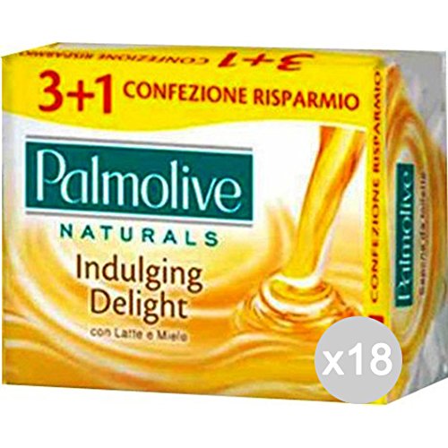 Juego 18 Palmolive Jabón 3 + 1 Leche y Miel Cuidado y limpieza del cuerpo