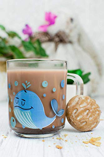 Juego de 6 vasos infantiles con asa (250 ml, diseño de animales)