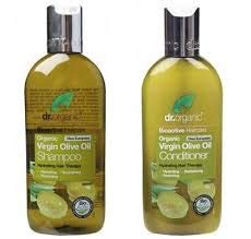Juego de champú y acondicionador de aceite de oliva virgen Dr Organic - Vegan