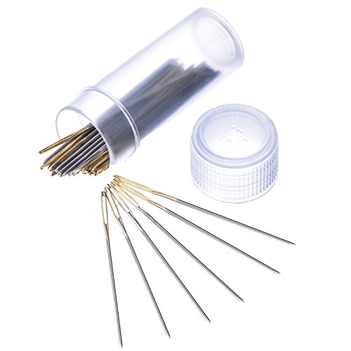 Juego de Herramientas de Coser a Mano, 50 Piezas de Agujas de Punto de Cruz/ Bordar, 4 Piezas de Abridor de Costura para Bordado, Costura, Obra de Artasanía