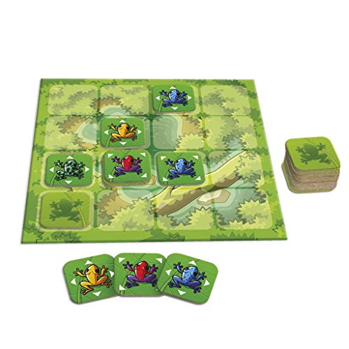 Juego de Mesa - Gira la Rana - ¡Ayuda a Tus Coloridas y llamativas Ranas a apoderarse de una pequeña Parte de la Selva!