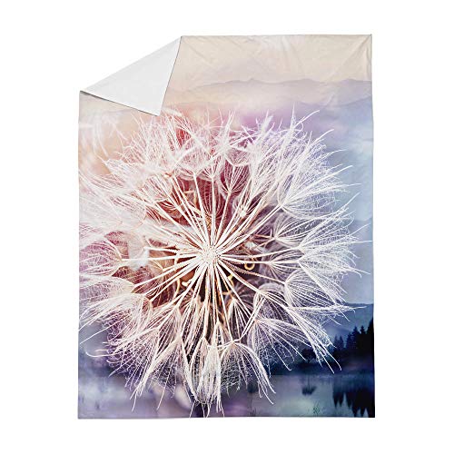 Juego de Ropa de Cama 3 Piezas Incluye 1 Funda Nórdica 140x200cm y 2 Funda de Almohada 50x75 cm, Poliéster Microfibra Juego de Fundas de Edredón (Diente de León)