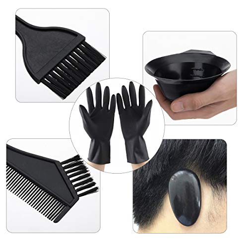 Juego de tinte para el cabello, 13 unidades de tinte para el cabello, kit de herramientas para colorear, cuenco, peluquería, orejas, gorros, clip, peluquería, peluquería, tinte para el cabello