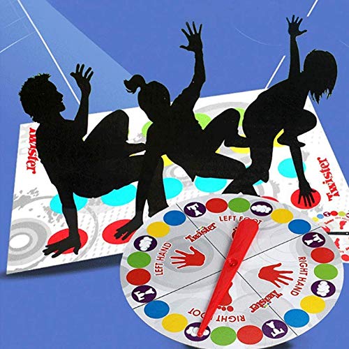 Juegos de Suelo Tapete Twister Hasbro Juego Divertido Familiar Juego de Mesa Infantil para Padres e Hijos Juego de Piso de Habilidad para Niños y Adultos (Multicolor, 160 * 110cm)