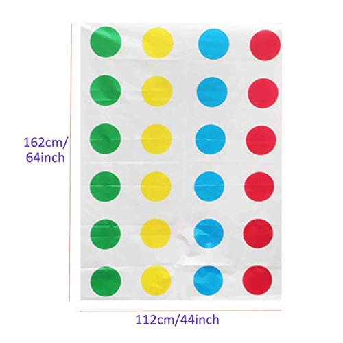 Juegos de Suelo Tapete Twister Hasbro Juego Divertido Familiar Juego de Mesa Infantil para Padres e Hijos Juego de Piso de Habilidad para Niños y Adultos (Multicolor, 160 * 110cm)