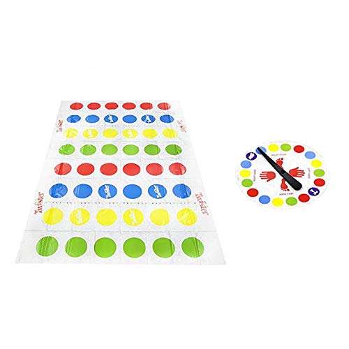 Juegos de Suelo Tapete Twister Hasbro Juego Divertido Familiar Juego de Mesa Infantil para Padres e Hijos Juego de Piso de Habilidad para Niños y Adultos (Multicolor, 160 * 110cm)