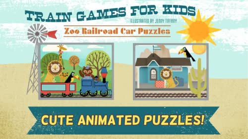 Juegos de tren para niños: Rompecabezas de Vagones de Ferrocarril del Zoológico HD - Libre