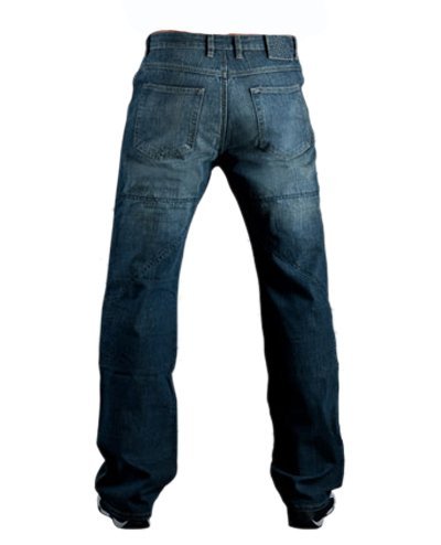 Juicy Trendz Hombre Motocicleta Pantalones Moto Pantalón Mezclilla Jeans con Protección Aramida Azul