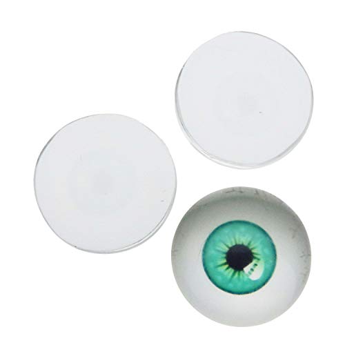 Julie Wang - Juego de 100 cabujones de cristal con parte trasera plana de 6 mm para hacer muñecas de niños, artesanía, álbumes de recortes, accesorios para hacer joyas