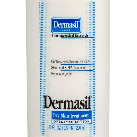 Jumbo Tamaño Botella Dermasil LABS PHARMACEUTICAL RESEARCH HYPO ALLERGENIC CONTROLS EVEN SEVERE DRY SKIN LIPID & EFA TRATAMIENTO ORIGINAL LOTION 296 ML